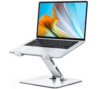 CIRYCASE Laptop Stand for Desk, Ergonomic Foldable Laptop Riser Holder Mount with Adjustable Height, Ventilated Aluminum Portable Computer Projector Stand Compatible with MacBook Air, 10-16" Notebook