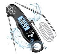 CIRYCASE Meat Thermometers, Fast & Precise Read Food Thermometer with 102cm Wire Probe, Backlight LCD Display, Calibration Function, BBQ Thermometer for Kitchen, Outdoor Cooking, Liquid & Grill