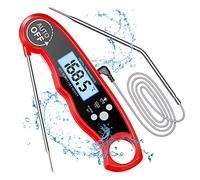 CIRYCASE Meat Thermometers, Fast & Precise Read Food Thermometer with 102cm Wire Probe, Backlight LCD Display, Hot Beverage Thermometers, BBQ Thermometer for Kitchen, Outdoor Cooking, Liquid & Grill