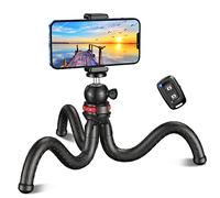 CIRYCASE Phone Tripod, Flexible Tabletop & Travel Tripods with Wireless Remote, 360° Rotating Portable Camera Binocular Tripod Adapters Stand for Cellphones & Sports Camera, Ideal for Video Recording
