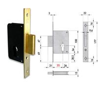 Cisa 0920244 52310-50-0 INFILAR Lock Shaped Cylinder BQ F22