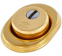 Cisa 106490500 European Cylinder Protector with Tear Proof Tray Color Brass