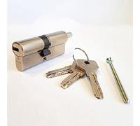 CISA 10G30210012; European Cylinder C2000; Nickel Plated Brass; 33/33 mm; Ready for Knob Assembly