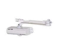 CISA 604 Series - Door Closer with Stop 16046103045 - Door Closer with Adjustable Closing Speed - White Finish - for Doors Max 85 kg