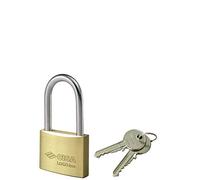 CISA Locking Line, Long Shackle Brass Padlock, Gold, 21011400