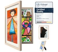 Ciscle Kids Art Frames, 1 Pack A4 Fillable Front Opening Photo Frames, Display Frames for Kids Artwork for 150 Pictures, Ideal for Children's Drawings, Kids Art Projects, School, Home or Office(Wood)