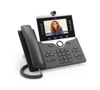 Cisco IP Business Phone 8865, 5-inch Display, 720p HD Two-Way Video, Gigabit Ethernet Switch, Class 4 PoE, WLAN Enabled, 2 USB Ports, 10 SIP Registrations, 1-Year Limited Warranty (CP-8865-K9=)
