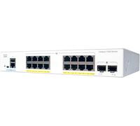 Cisco Catalyst 1000-16FP-2G-L Network Switch, 16 Gigabit Ethernet (GbE) PoE+ Ports, 240W PoE Budget, two 1 G SFP Uplink Ports, Fanless Operation, Enhanced Limited (C1000-16FP-2G-L) Black