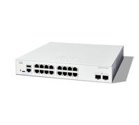 Cisco Catalyst 1300-16T-2G Managed Switch, 16 Port GE, 2x1GE SFP, Limited Lifetime Protection (C1300-16T-2G)