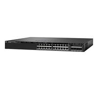 Cisco Catalyst 3650-24PS-L Network Switch, 24 Gigabit Ethernet (GbE) PoE+ Ports, four 1 G Uplinks, 640WAC Power Supply, 1 RU, LAN Base Feature Set, Enhanced Limited (WS-C3650-24PS-L)