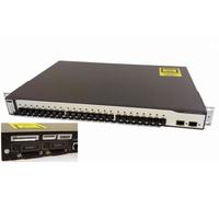 Cisco Catalyst 3750-24FS - Switch - 24 ports - Fast EN - 100Base-FX + 2 x SFP (empty) - 1U - rack-mountable - stackable