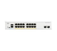 Cisco Catalyst 1300-16P-2G Managed Switch, 16 Port GE, PoE, 2x1GE SFP,