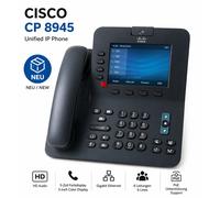 Cisco CP-8945-L-K9 IP Telephone Voip Gigabit Poe HD Voice Colour Display Nip WM3