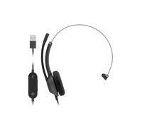 Cisco Headset 321 USB, Wired Single On-Ear Headphones, Webex Controller with USB-A, Carbon Black, 2-Year Limited Liability Warranty (HS-W-321-C-USB)