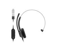 Cisco Headset 321Q USB-C, Wired Single On-Ear Headphones, Microsoft Teams Controller with USB-C, Carbon Black, 2-Year Limited Liability Warranty (HS-W-321Q-C-USBC)