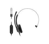 Cisco Headset 321Q USB-C, Wired Single On-Ear Headphones, Microsoft Teams Controller with USB-C, Carbon Black, 2-Year Limited Liability Warranty (HS-W-321Q-C-USBC)