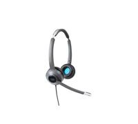 Cisco Headset 522, Wired Dual On-Ear 3.5 mm Headset with USB-A Adapter, Charcoal, 2-Year Limited Liability Warranty (CP-HS-W-522-USB=)