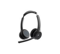 Cisco Headset 722 Wireless Dual On-Ear Bluetooth Headset with Webex Button USB-A HD Bluetooth Adapter Soft Case Carbon Black 1-Year Limited Liability Warranty (HS-WL-722-BUNA-C)