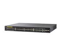 Cisco SF350-48P Managed Switch | 48 10/100 Ports | 382W PoE | 4 Gigabit Ethernet (GbE) Combo SFP | Limited Lifetime Protection (SF350-48P-K9-UK)