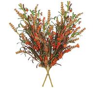 CISDUEO 2 Pcs Artificial Fall Flowers for Decoration Fall Bouquet Artificial Flowers Dried Floral Arrangement Faux Fall Flower Bouquets Greenery for Autumn Thanksgiving Table Centerpieces Fall Decor