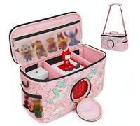Ciseret Portable Carrying Case for Toniebox starter set and Accessories - Compatible Carrying Bag for Tonies Figure Characters Charging Station Headphones - Pink Tonies Box Storage Bag for Girls Kids