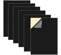 CiShow 6 Sheets Foam Rubber Self-Adhesive, 300 x 200 x 1/2/3 mm, Black, EVA Craft Foam with Self-Adhesive, Soundproofing, Shock Absorption, Protection
