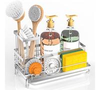 Cisily Stainless Steel Kitchen Sink Organizer, Sponge Holder, Rust Prevention, Silver