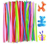 Cisixin 100pcs Long Balloons, Magic Modelling Balloons, For Birthday Wedding Christmas Party, Multicolour, 30cm