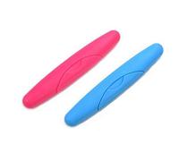 Cisixin 2 Pack Portable Travel Hiking Camping Toothbrush Case Packing Antibacterial Holder Case with Lid (Blue and Rose)