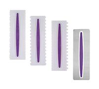 Cisixin 4 PCS Cake Scraper Cake Decorating Comb, Cake Sculpting Tools for Cake Edge Smoother Kitchen Baking, Mold DIY Tool for Cake Cream Baking Decorating