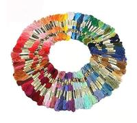 Cisixin Embroidery Threads Floss Sewing Threads 100 Skeins of 8M Multi-color Soft Cotton Cross Stitch (Random Color)
