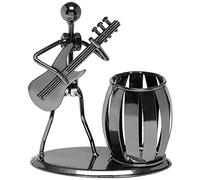 Cisixin Guitar Pen Holder, Creative Pencil Holder for Desk Multipurpose Metal Pen Holder, Desktop Accessories Desk Organiser for Kids, School, and Office Stationary