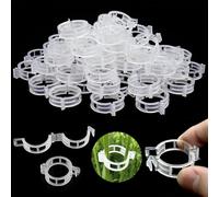 Cisixin Pack of 250 Plant Support Clips, for Climbing Plants, Tomato Clips, Vine Clips Support Growing, Reusable Garden Clips(White)