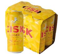 Cisk Lager 6 × 500ml Cans (4.2% ABV) - Maltese Lager, Crisp & Balanced - Refreshing Mediterranean-Style Beer from Malta
