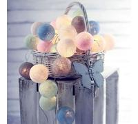 Ciskotu Fairy Lights LED String Lights Battery Indoor - 3.3M 20 Pcs Cotton Ball String Lights Xmas Fairy Lights Starry Wall Light Wedding Party Home Christmas Decoration