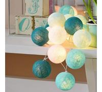 Ciskotu Fairy Lights LED String Lights Battery Indoor - 3.3M 20 Pcs Cotton Ball String Lights White Xmas Fairy Lights Starry Wall Light Wedding Party Home Christmas Decoration