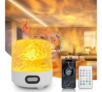 Ciskotu Ocean Wave Galaxy Projector Light, 16 Colors HiFi Bluetooth Speaker Northern Projector Lights with Remote Control, Rechargeable for Bedroom, Indoor, Kids, Adults