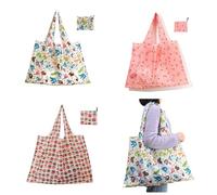 CISMARK Extra Large Foldable Reusable Shopping Bag Kitchen Reusable Shopping Bags Washable Polyester Bags in Bag, a, One Size