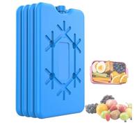 Cisolen 4 Pieces Ice Packs for Cool Box Freezer Blocks Ice Cooler Freezer Board Family Pack Reusable 200ml Keeps Food Fresh and Drink Cooles for Lunch Boxes Outdoor Picnic Camping
