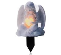 Cisolen Miniature Figure Angel Garden Stake Grave Decoration Weatherproof Angel Grave Cemetery Flower Pot Ornament for Pot Farm Cemetery Decoration