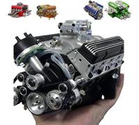 Cison V8 Engine Kit Gasoline, 89%-Gasoline Ohv Small-Block Engine Model Kits, 2025 New Build Your Own Stem V8 Model Engine for Adults, various types (Black)