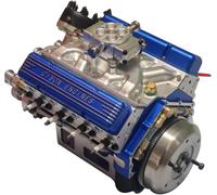 Cison V8 Engine Model Kit, Build Your Own Stem V8 Model Engine for Adults, 4-Stroke Engine Model Kit, Physical Experiment Model for Adults Mini V8 Engine Kits That Runs(Blue)