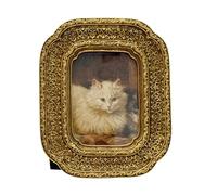 CISOO 2.5x3.5 Vintage Small Picture Frame, Antique Ornate Gold Wallet Size Photo Frame for Table Top and Wall Display, Decorative Floral Design Retro Home Decor, Photo Gallery Art