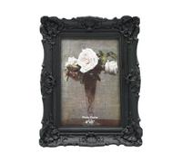 CISOO 4x6 Vintage Picture Frame Antique Ornate Black Photo Frame, for Table Top and Wall Display, Decorative Floral Design Retro Home Decor, Photo Gallery Art