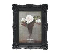 CISOO 5x7 Vintage Picture Frame Antique Ornate Black Photo Frame, for Table Top and Wall Display, Decorative Floral Design Retro Home Decor, Photo Gallery Art
