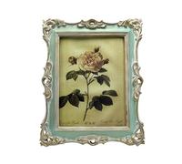 CISOO 6x8 Vintage Picture Frame Antique Ornate Green Photo Frame, for Table Top and Wall Display, Decorative Floral Design Retro Home Decor, Photo Gallery Art