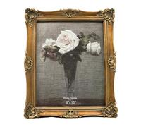 CISOO 8x10 Vintage Picture Frame, Antique Ornate Bronze Gold Photo Frame, for Table Top and Wall Display, Decorative Floral Design Retro Home Decor, Photo Gallery Art