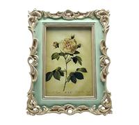 CISOO Vintage Picture Frame 4x6 Antique Photo Frame Table Top Display and Wall Hanging Home Decor，Green