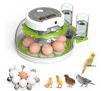 CISSIYOG Egg Incubator, Egg Incubators with Automatic Turning and Humidity Control, 360° Viewing Window, Integrated Egg Candler, for Hatching Chicken Quail Duck Bird Eggs - 18/36 Eggs (18)