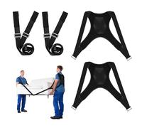 CISSIYOG Moving Straps, Adjustable Shoulder and Arm Lifting System, 800 lbs Load Capacity (Black)